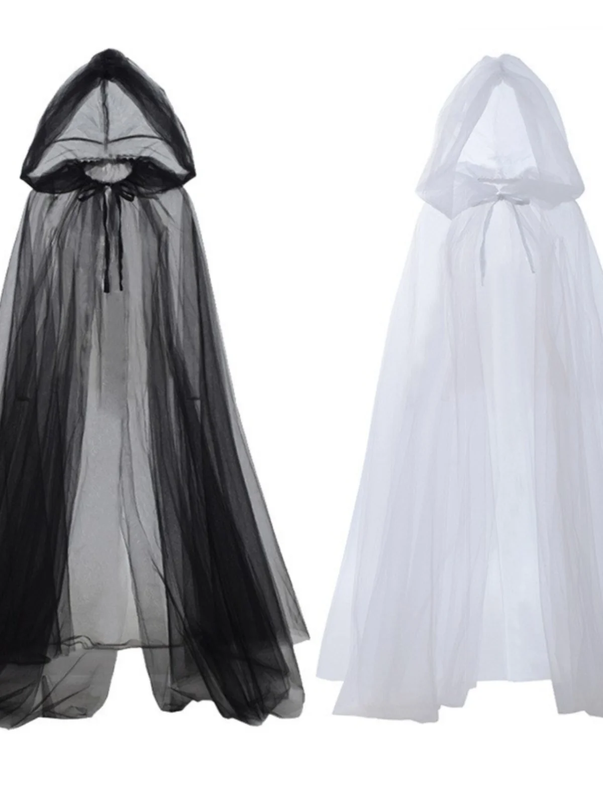 Stage Costume Long Bla And White Multi-Color Double Layered Me Witch Hat Women's Cosplay Faion ow off oulder Gown