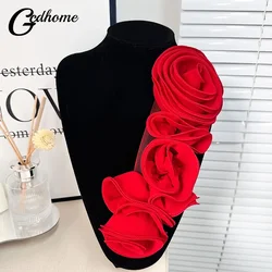 3D Floral Decoration Handmade Flower Patch DIY Chest Flower Sewing Applique For Wedding Dress Accessories