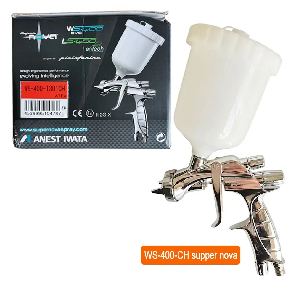 

Anest Iwata WS400-1301CH Automotive Paint Spray 1.3 Pistola Pulverizadora De Pintura Professional Supper Nova WS-400