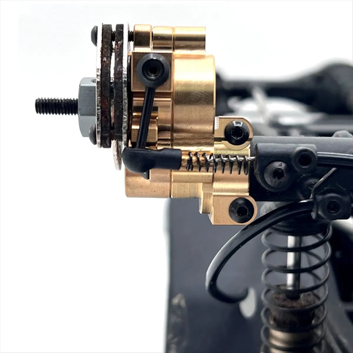 

[2025 hot] RC Car Upgrade Brass Rear Axle Steering Cup + Gear Cover Kit for 1/10 YK4107 RC Car Upgrade Accessories