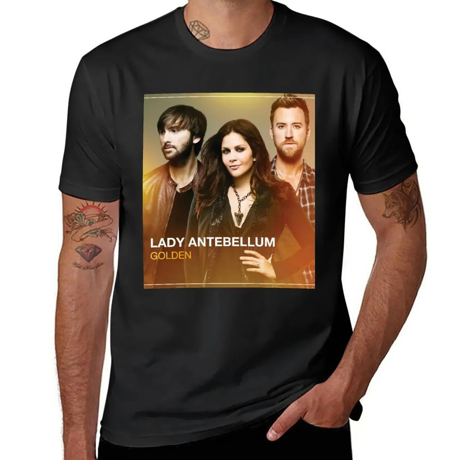 

Funny Gifts Boy Girl Lady Antebellum Golden Retro Vintage T-Shirt tops oversized mens tall t shirts