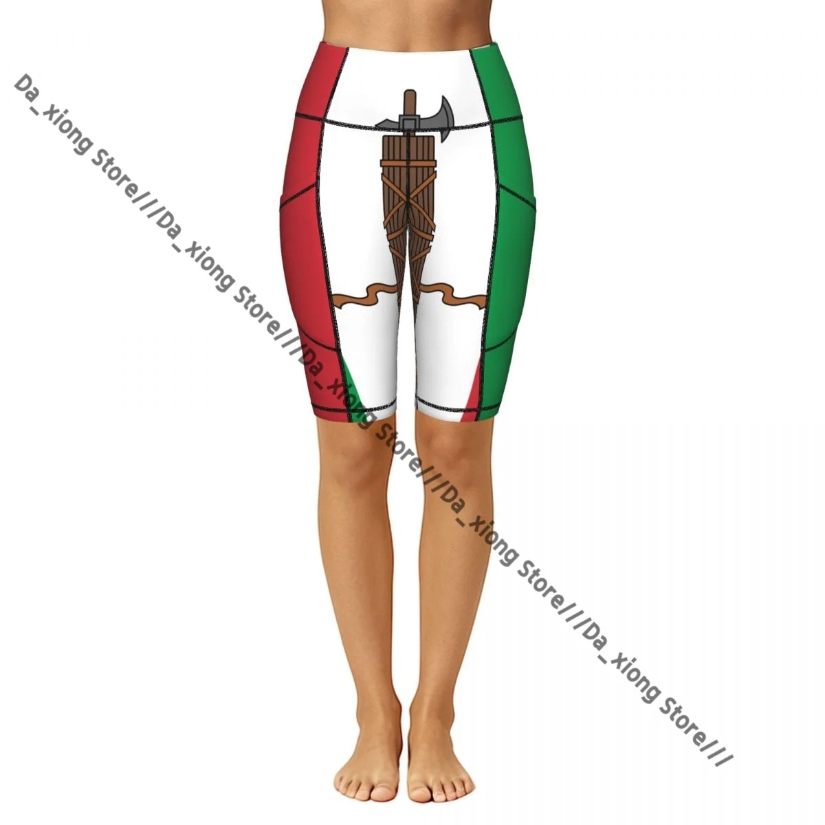 Comfortable Stretchy Yoga Shorts Flag Of Italian Women Gym Exercise Sports Trousers