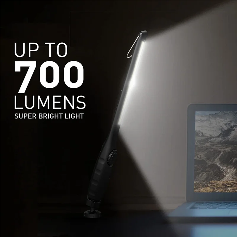 ABSF 2 Piece COB LED Flashlight Magnetic Work Light USB Rechargeable Torch Hook Lantern Inspection Light