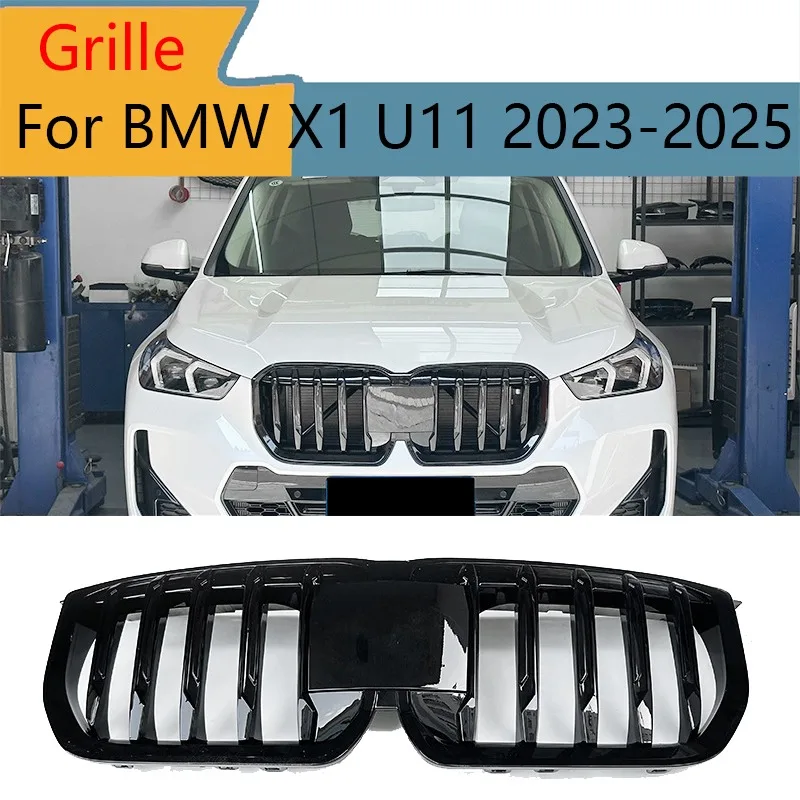 

Car Bumper Grill Decorative Strip Body Kit For BMW X1 U11 2023-2025 Front Grille Cover Trim Exterior Accessories Parts