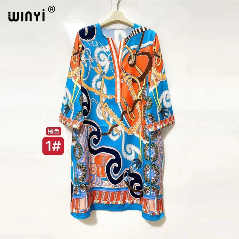 WINYI wholesale muslim's dresses for woman maxi dress Floral Print Kaftan abaya dubai luxury summer Bohemian party dress