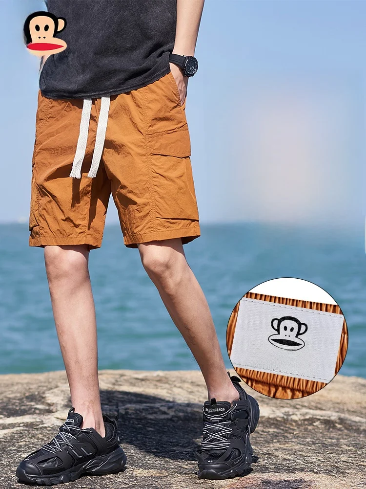 

Мужские летние спортивные повседневные брюки Paul Frank свободного кроя из прочного нейлона, быстросохнущие, для активного отдыха, длина 5 дюймов