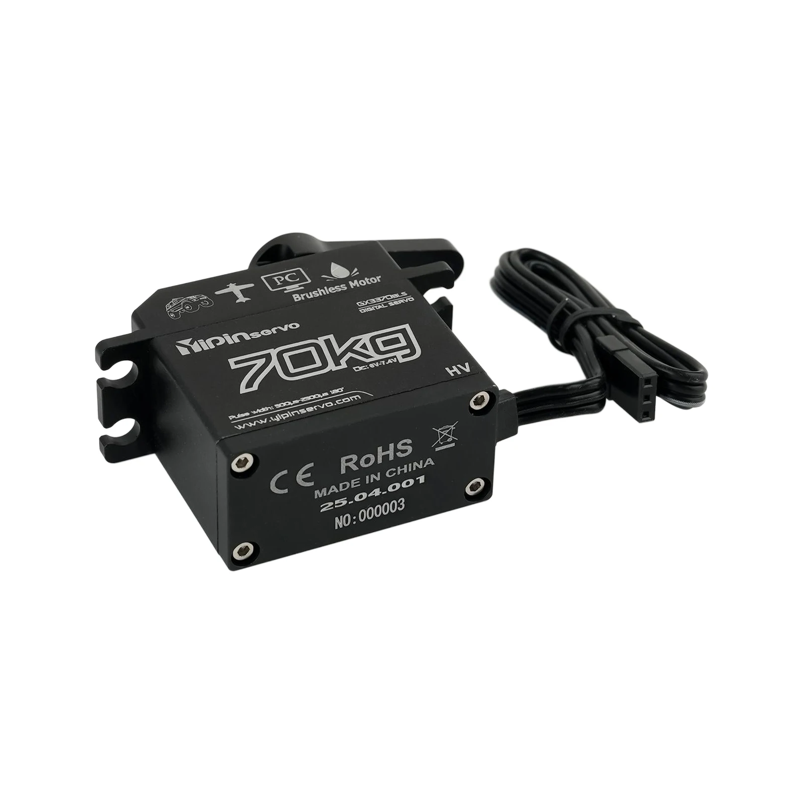 70kg de alto torque digital gx3370bls servos motor sem escova 180/270/360/357 graus 6-7.4v ip67 servos brinquedos peças para carro robô rc
