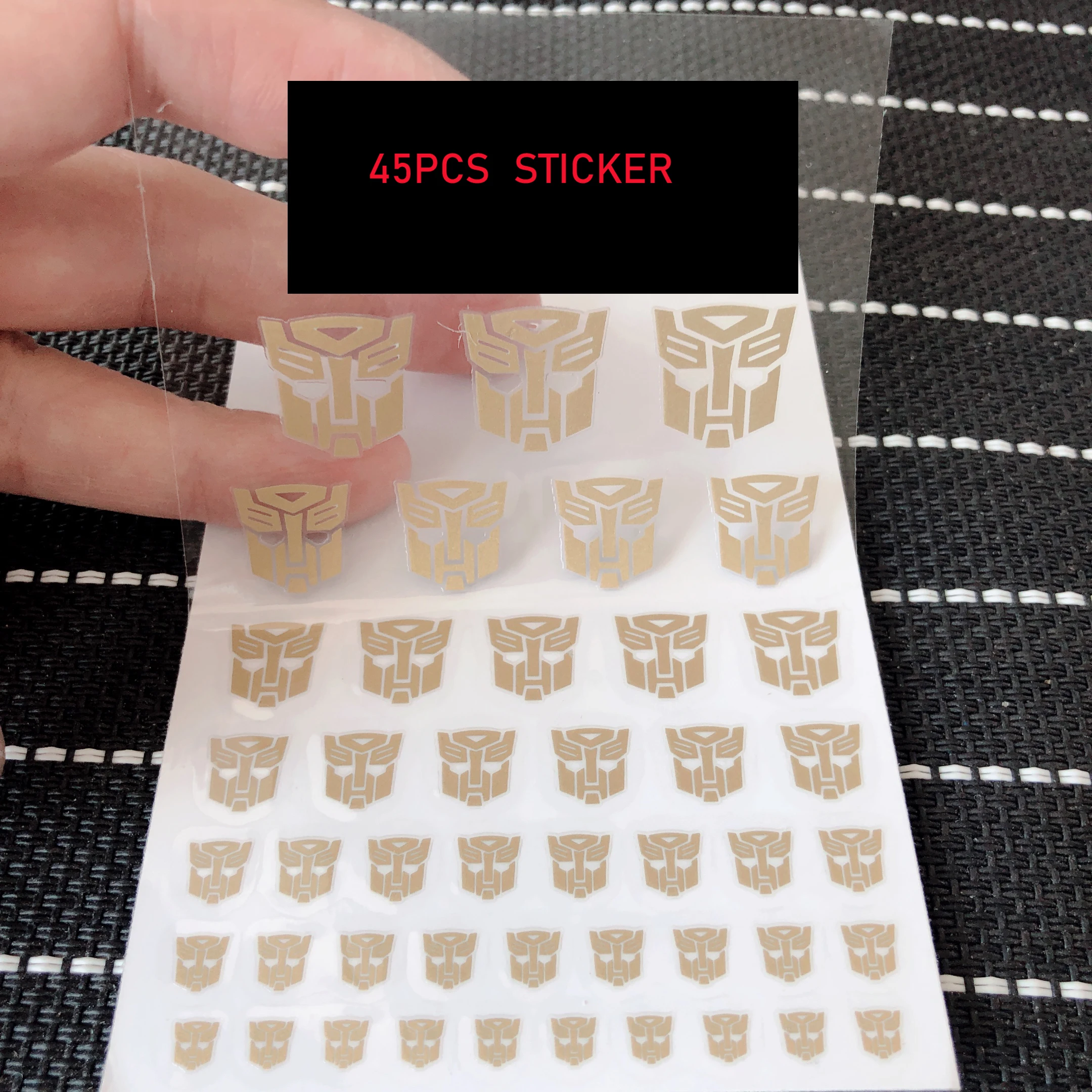 Dropshipping 4 Styles 45pcs Transformation robot toys G1  sticker Symbol Decal for Custom DIY Toys Accessories Decoration