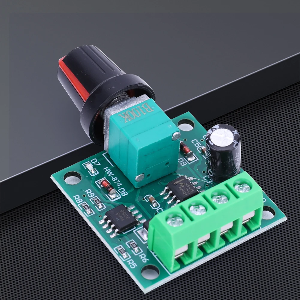 

Регулируемый модуль переключателя драйвера 1,8 В, 3 В, 5 В, 6 В, 12 В, 2 А, регулятор скорости двигателя с ручкой управления скоростью, электронные компоненты