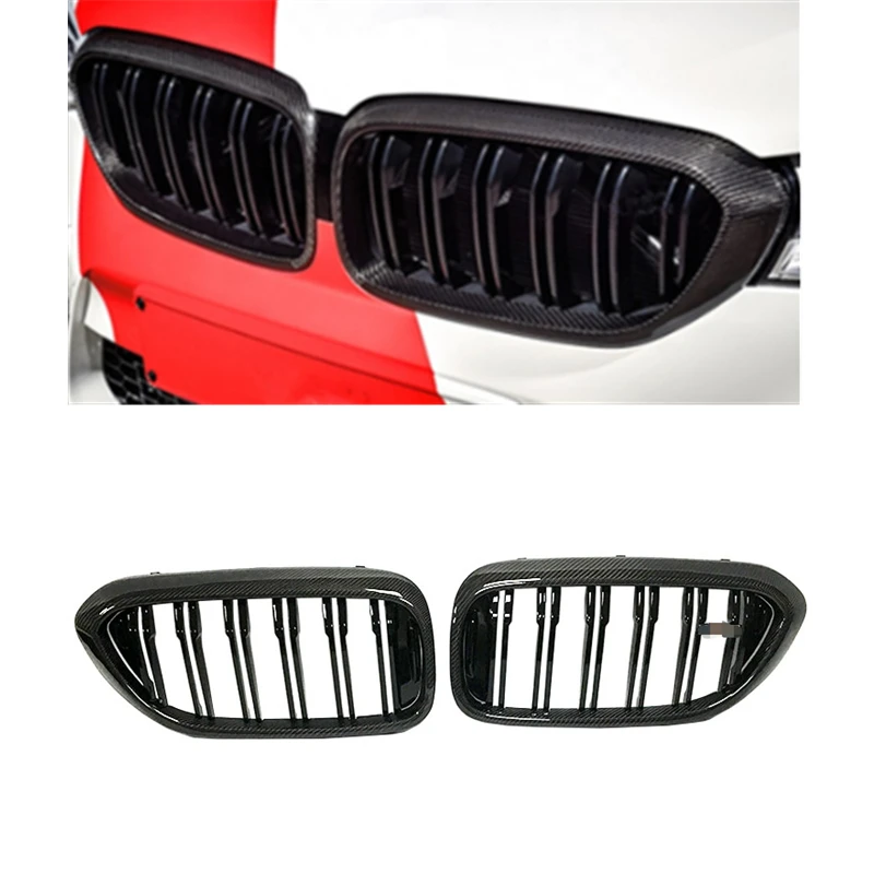 

Carbon Fiber Front Bumper Dual Grille Carbon Parts Auto Parts for 5 Series 2018 2019 2020 G30 G38 M5 F90 Grillecustom