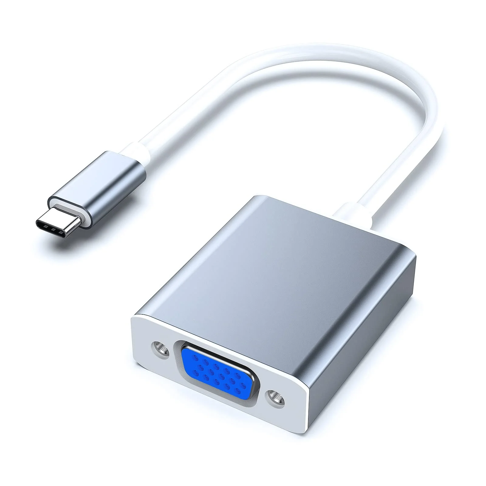 

USB C to VGA Adapter Compatible with Thunderbolt3 Macbook Pro Type-C Male to VGA Female 1080P Video Cable for Projector Monitor