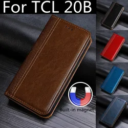 For case TCL 20B Cover Luxury Back skin Flip Leather & Silicone Fundas For TCL 20B 20 B TCL20B case Coque Pouch Capa bag Wallet