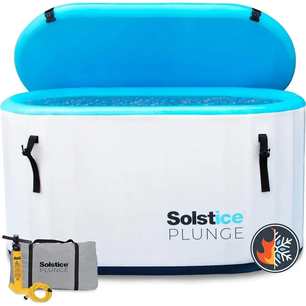 

2-Person Insulated Cold Tub with Pump, 100 Gallon Capacity, 30-Inch Deep, Durable Drop-Stitch Construction