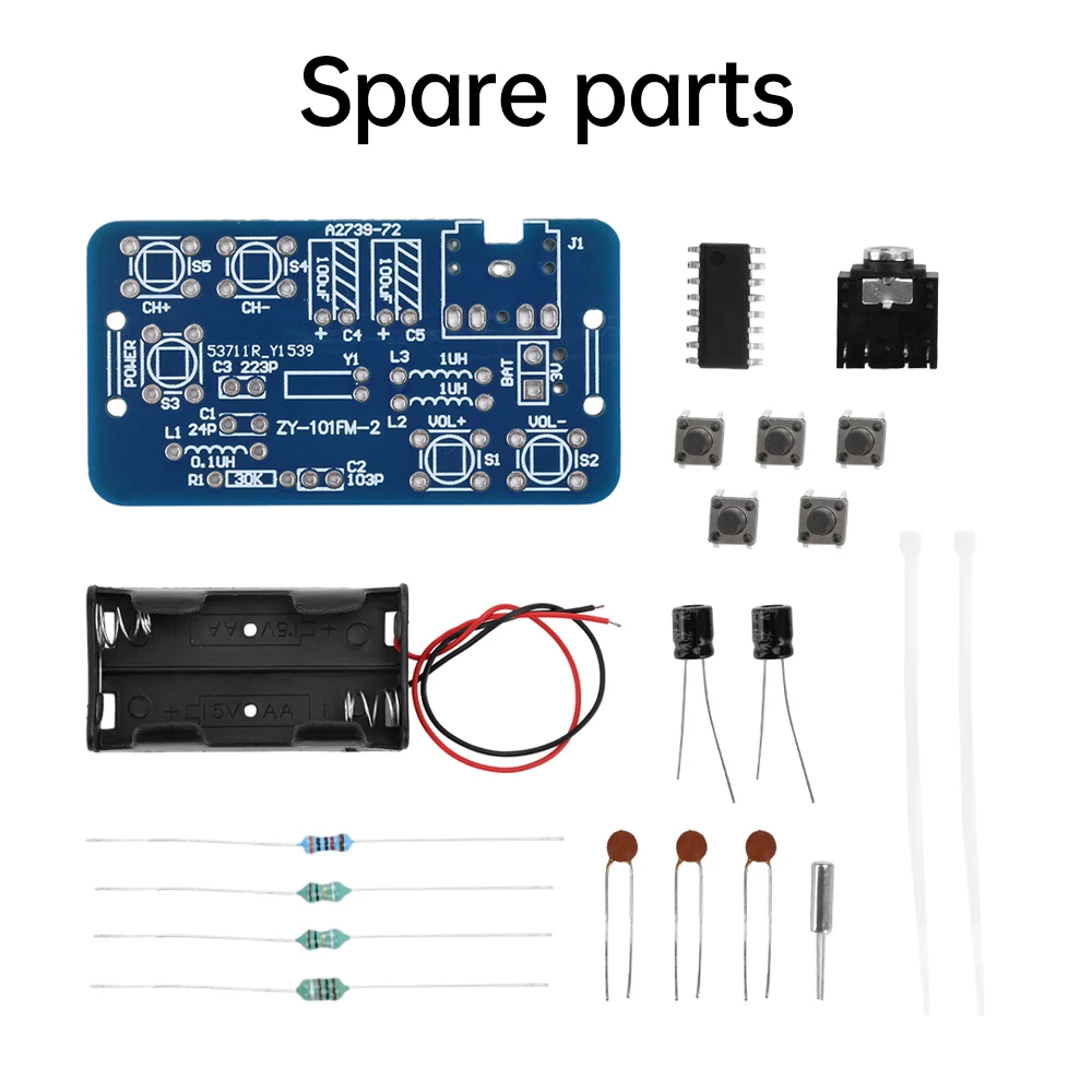 76-108MHz FM Radio Kit RDA5807 Radio Module Electronic Production Training DIY Kit Wireless FM Receiver Module