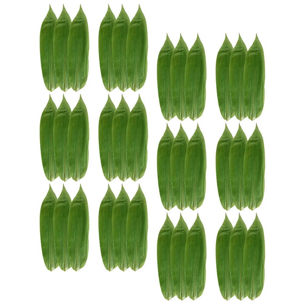 

100pcs Bamboo Leaf Sushi Pad Leaf Sushi Decor Resin Sashimi Plate Ornament Japanese Food Restaurant Accessories