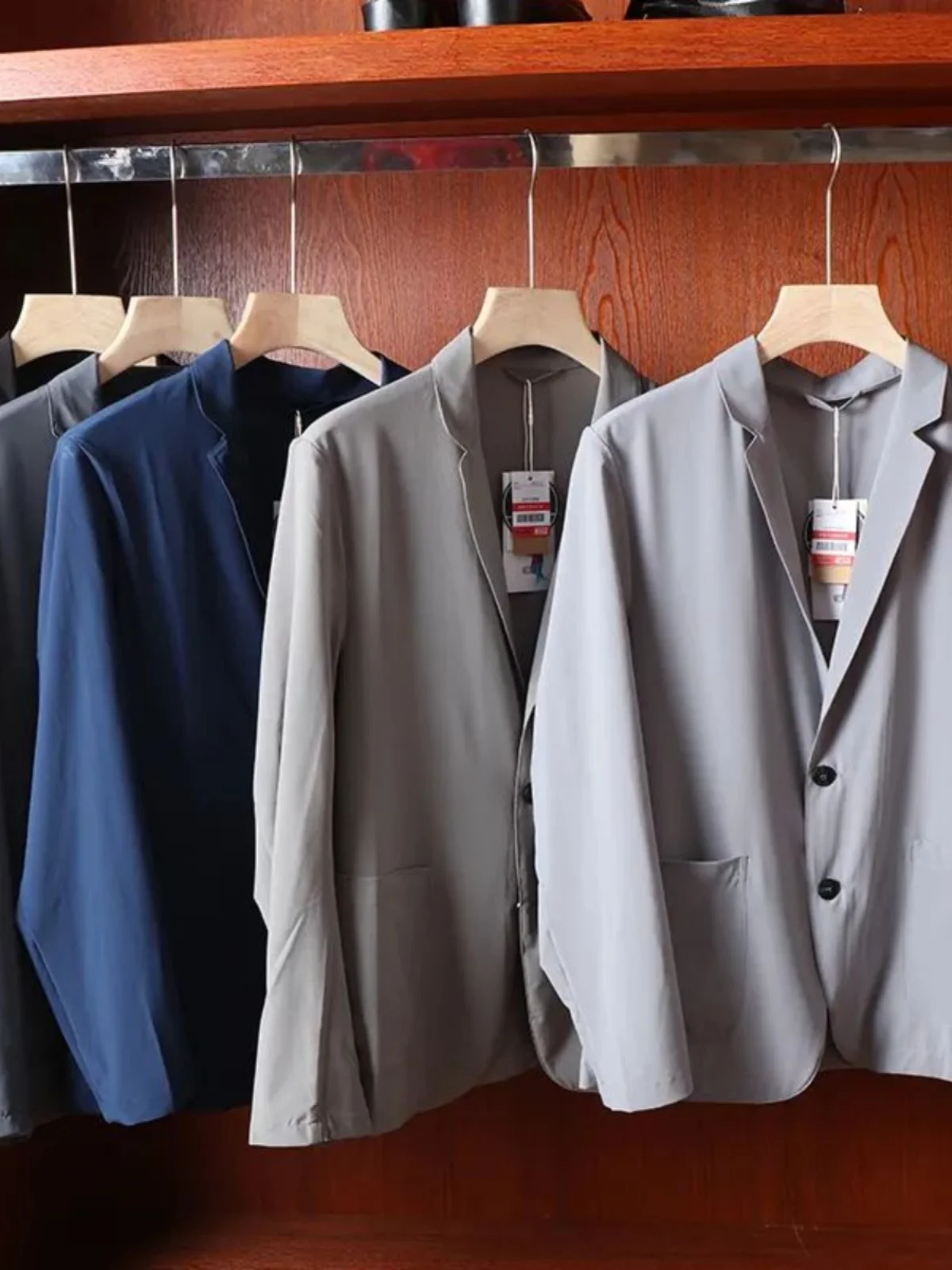 

Мужской легкий дышащий пиджак из ледяного шелка с эффектом прохлады, эластичный, с защитой от солнца, для делового и повседневного стиля, весна-лето