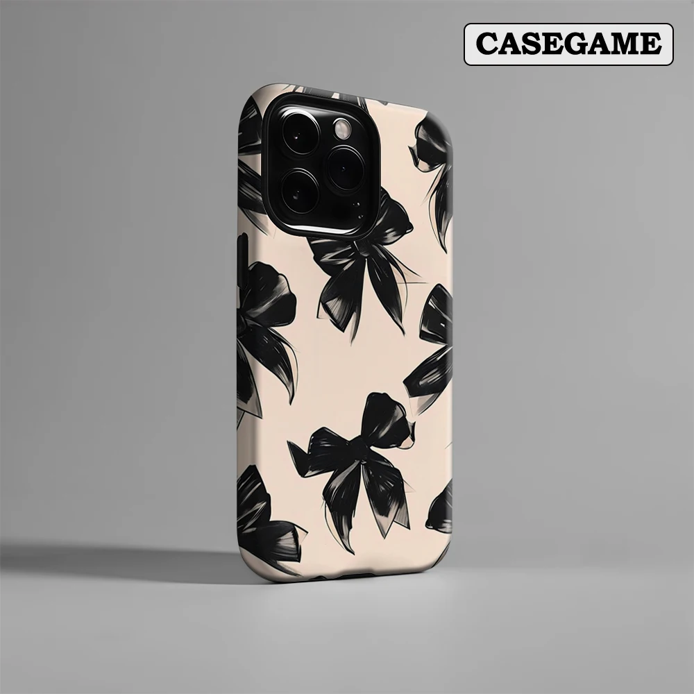 Chic Bows IPhone 17 Must-Haves Handyhülle für IPhone 17 16 15 14 13 12 Pro Max Plus Doppelschichtige Rückseite INS