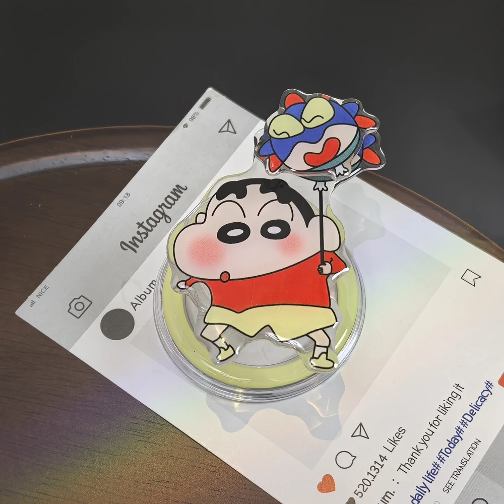 Crayon Shin-chan Niedlicher Magnetischer Handyhalter für Magsafe, Griptok Grip Tok Ständer für iPhone und Samsung, Faltbarer Kabelloser Ladehalter – Detail 10