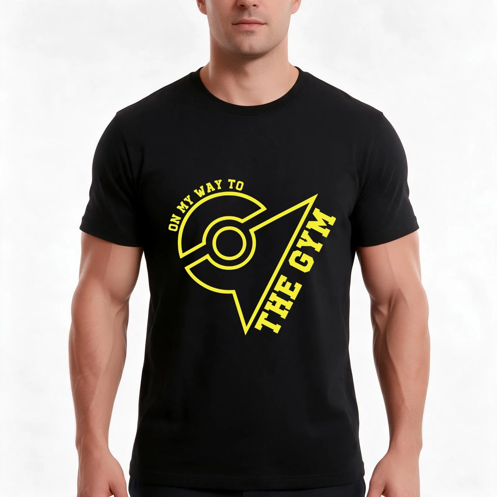 ON MY WAY TO THE GYM - Instinct T-Shirt, Cool Short Sleeve T Shirt, Loose Casual Summer Unisex Top