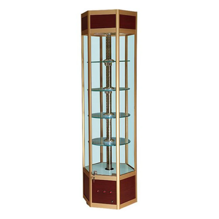 Custom.Glass Rotating Display Stand Rotating Glass showcase Rotating Jewelry Cabinet
