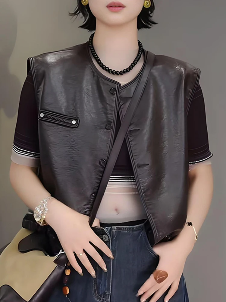 

Vests Waistcoats Thin Womens Black Summer Openwork Crochet O-Neck Cropped Lightweight Artistic Lovely Feminine Socialite Vintage