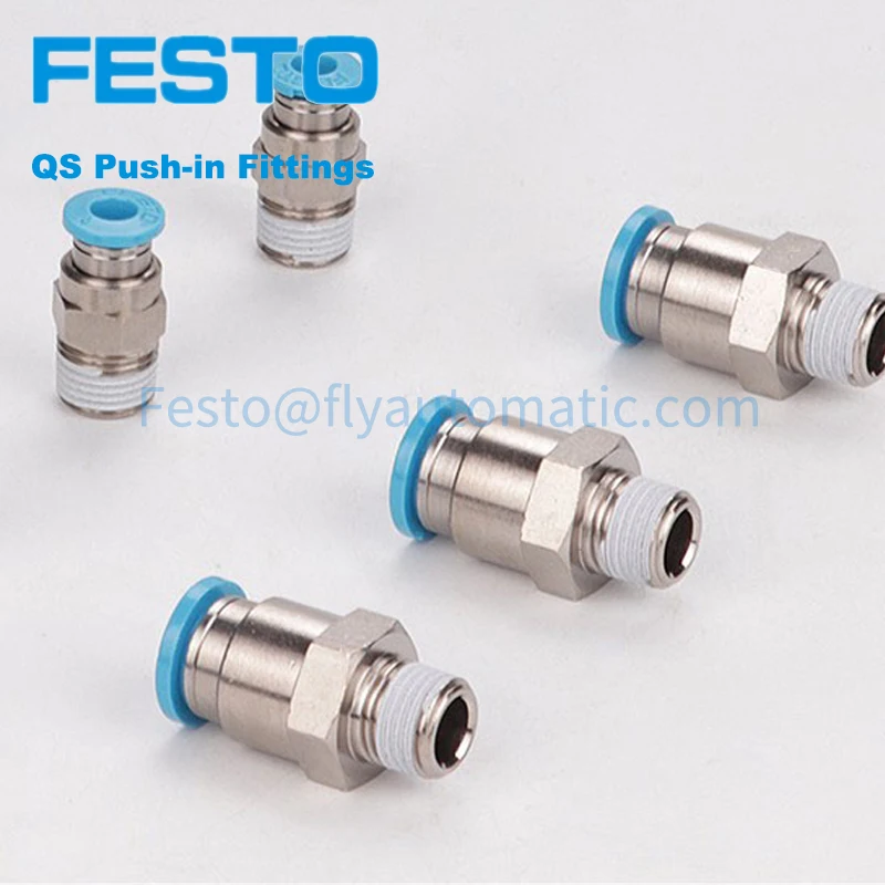 Festo QS-1/4-8 Standard Quick Star Push-in Fittings QS-M5-1/8-1/4-3/8-1/2-4-6-8-10-12-16