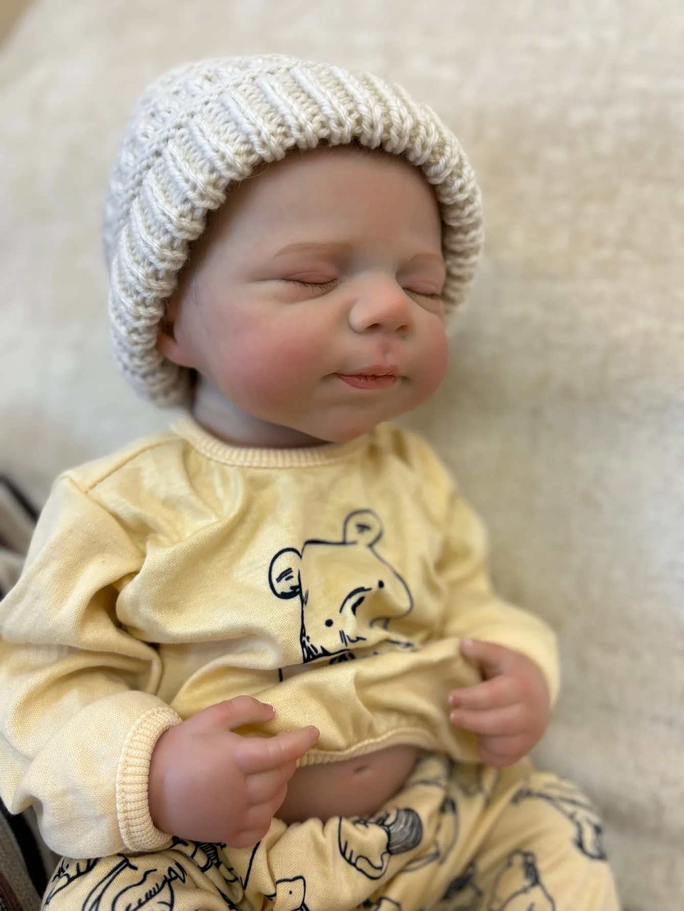 Muñeca Reborn de Pascale realista de 18 pulgadas - Muñeca Bebe de vinilo de silicona completa pintada en 3D con pelo pintado