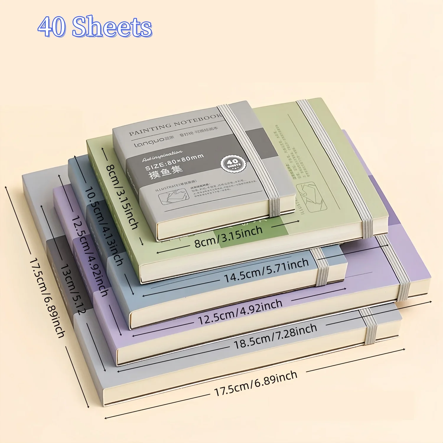 Zerreißbares Zeichen-Notizbuch, Mini-Skizzenbücher, Reisetagebuch, Taschen-Hardcover, Farbschreib-Notizbuch, leeres Tagebuch, Memo-Planer