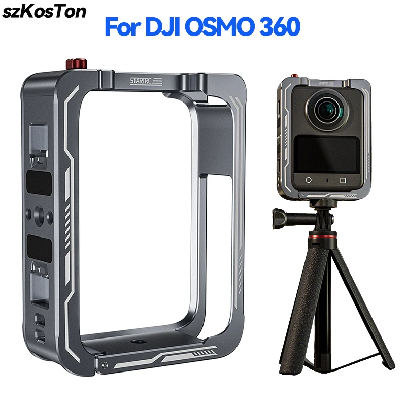 Aluminum Protective Case For DJI OSMO 360 Camera Frame Rabbit Cage With Cold Shoe For DJI OSMO 360 Accessory