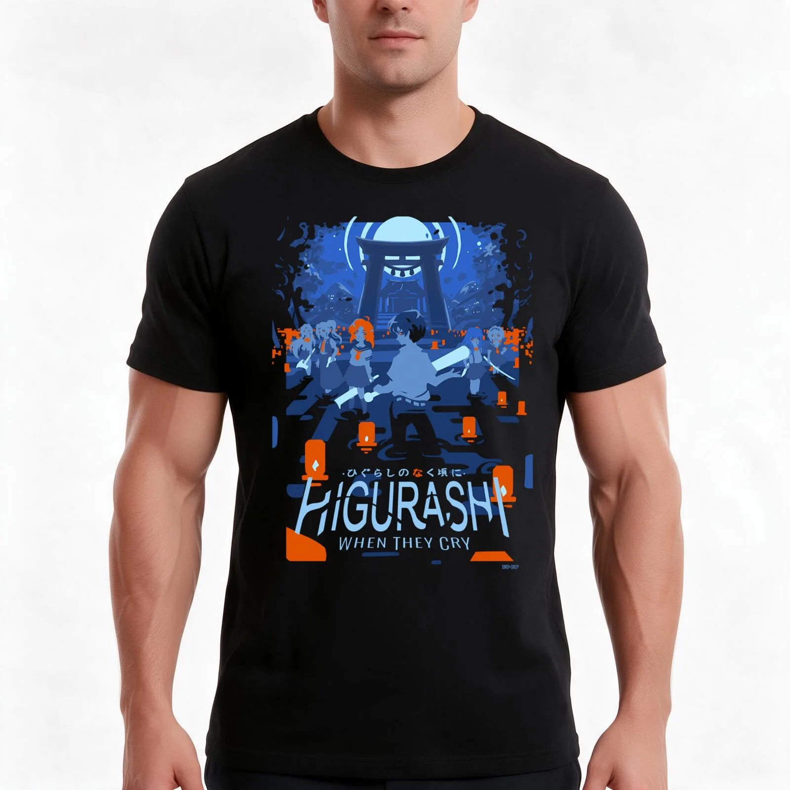 Higurashi When They Cry T-Shirt Summer Casual Cotton Tee Oversized Streetwear Tops Vintage Graphic Print Unisex Men Women