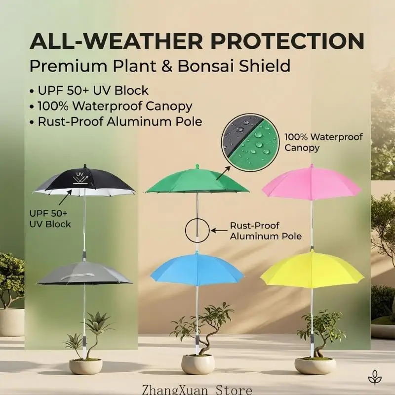 Balcony Pot Shade Cover with Soil Pin Canopy for Daily Flower Care Use 3XUF