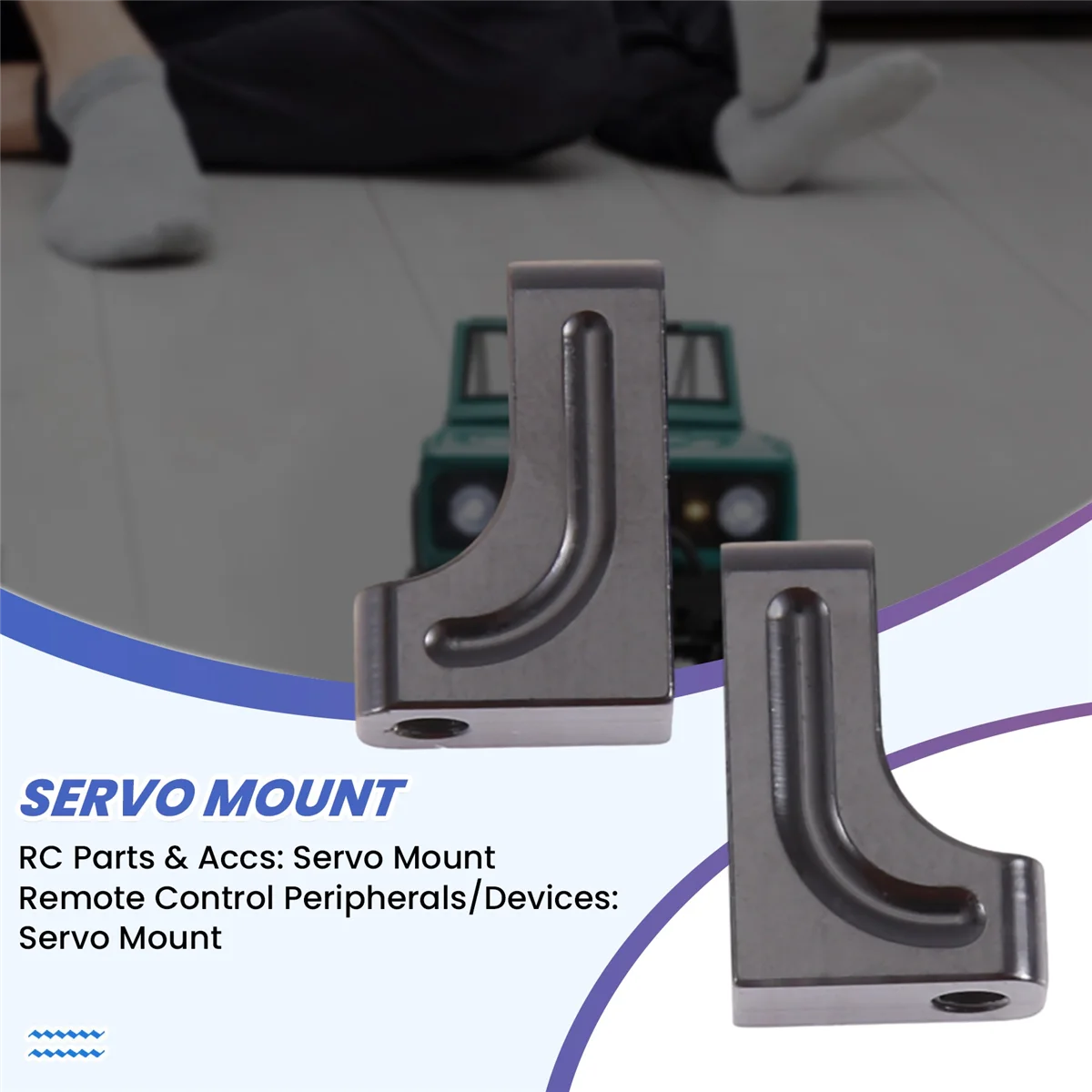 2PCS โลหะ Servo Mount สําหรับ Axial SCX10 CC01 D90 1/10 RC Crawler รถ