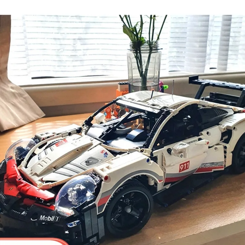 

Compatible Building Brick Famous Sports Car RC Racing Assembly Kit Remote Control STEM Toy Gift For Boys Kids Birthday Party