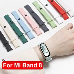 Pulsera de goma para Xiaomi Mi Band 8, Correa de silicona para reloj inteligente, accesorio deportivo NFC