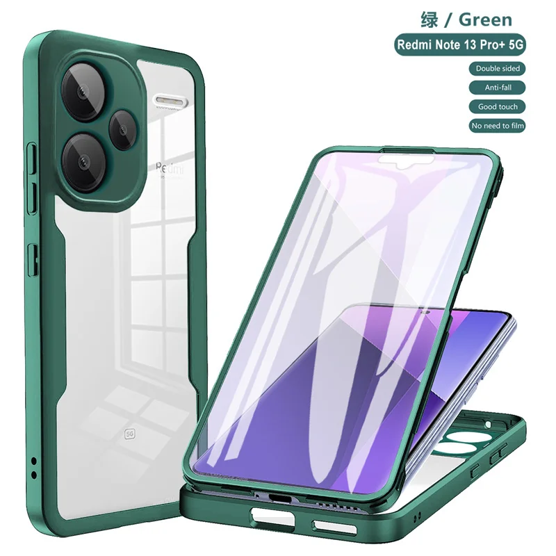 For Xiaomi Redmi Note 13 Pro Plus 5G Case Shockproof Clear 360 Full Protection Double Sides Cover for Redmi Note 13 Pro Plus