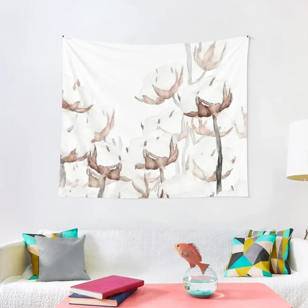 

cotton field watercolor Tapestry Wall Decor Custom Mushroom Tapestry