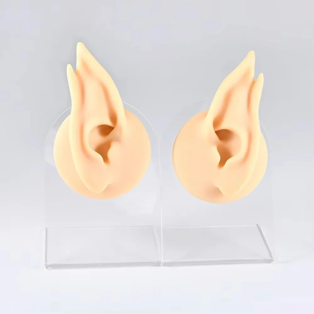 Soft Silicone Ear Jewelry Display Multicolor Flexible Material Ear Model Display Tool Earring Studs Display Props