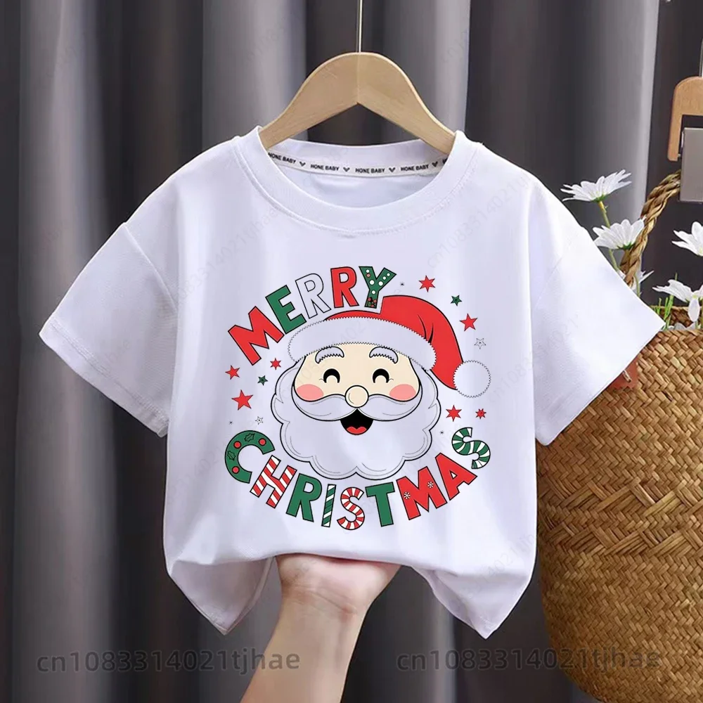 Merry Christmas Camel Old Man Christmas Party Summer Boys and Girls Casual T-shirt Top