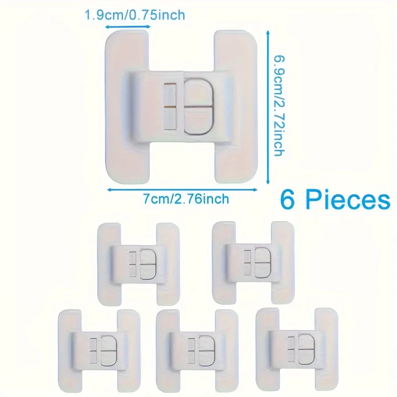 2PCS Door Safety Locks, Non Perforated Refrigerator Door Closer, Refrigerator Anti Opening Safety Lock, Water Dispenser Safety L