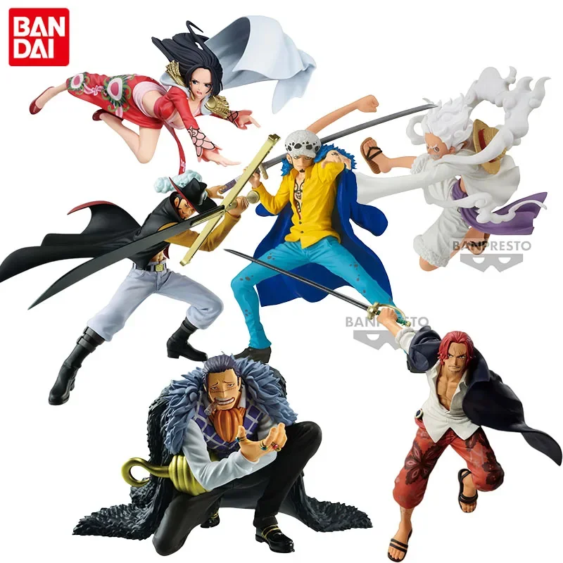 

Bandai Genuine BRC ONE PIECE Anime Figure Luffy Shanks Hancock Mihawk Crocodile Law Action Toys for Kids Gift Collectible Model