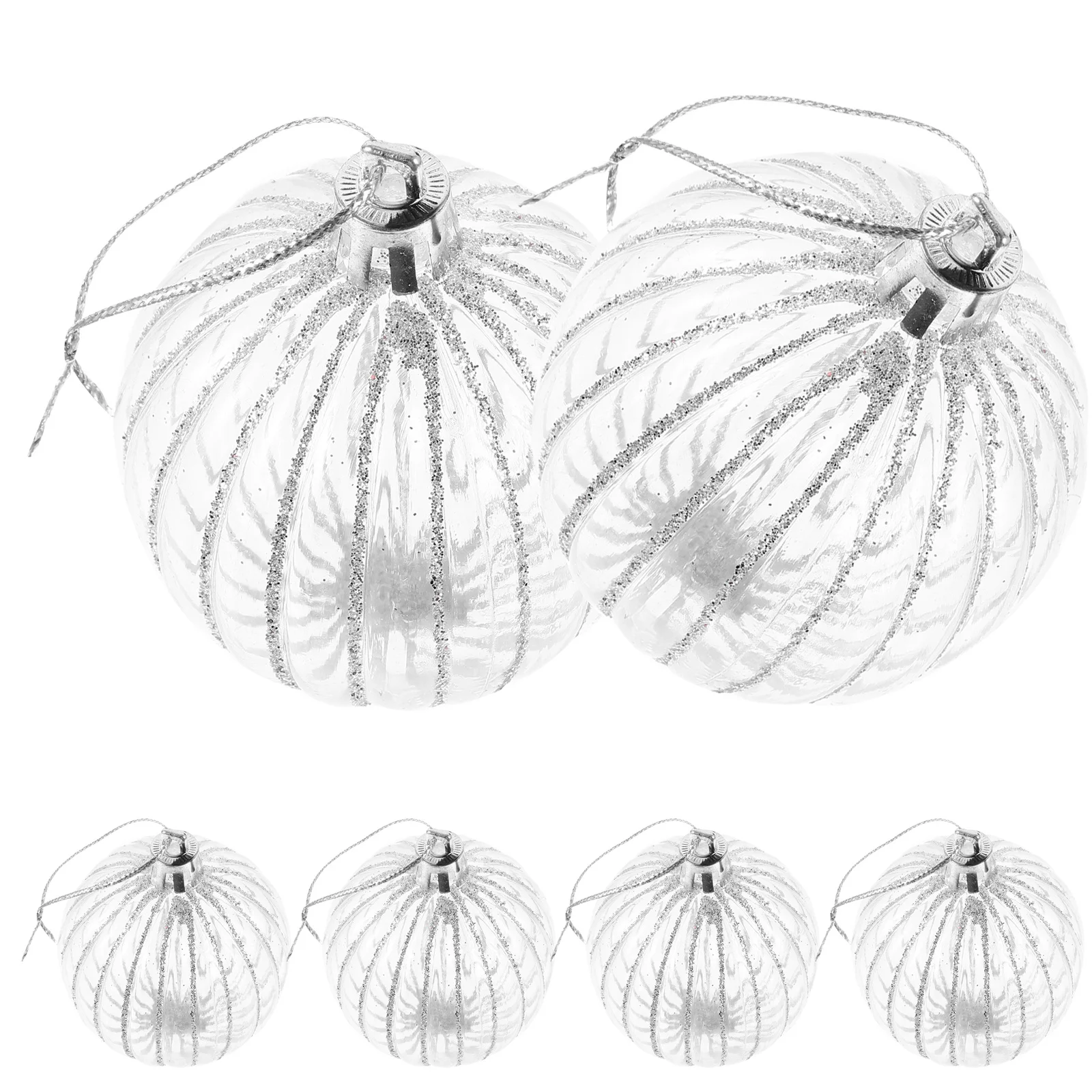 

6Pcs Plastic Xmas Ball Pendant Christmas Tree Hanging Ornaments Decorative Balls for Holiday Supplies and Xmas Party Decorations