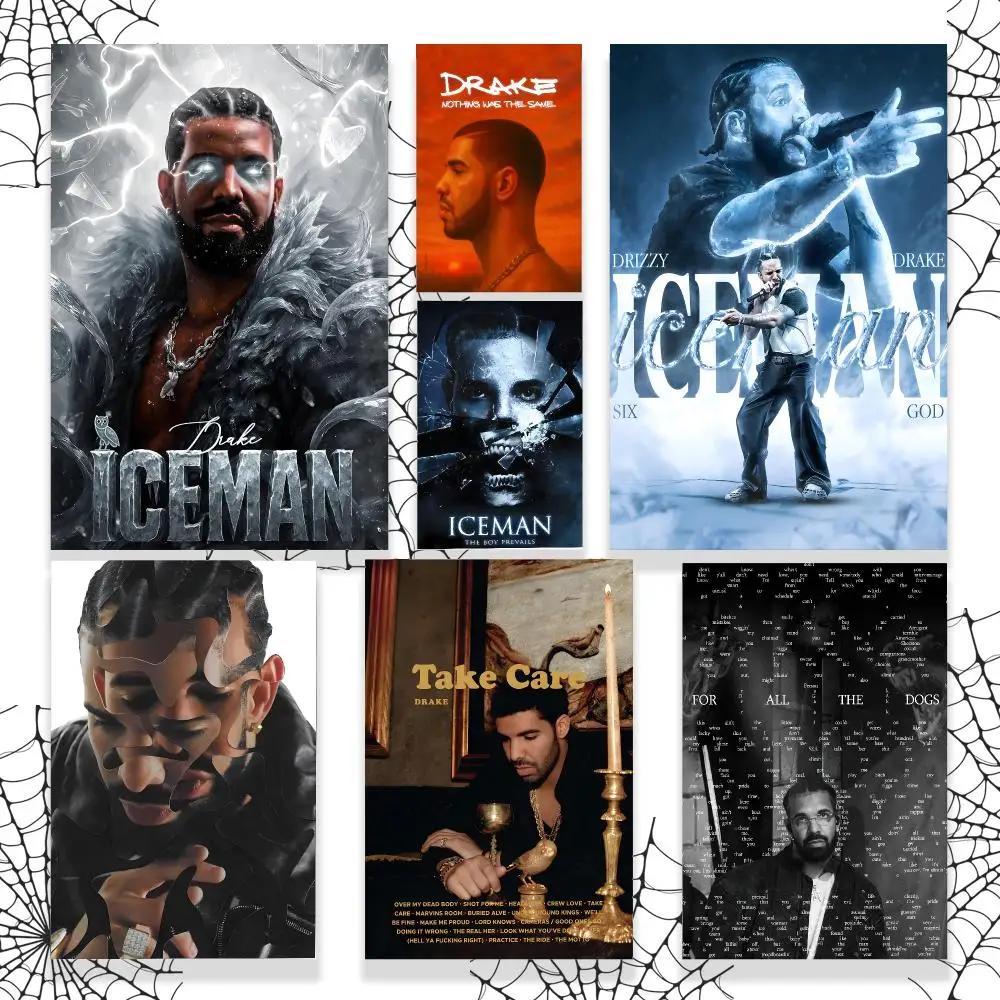 Music D-Drake Poster Graphic Wall Art Poster HD Waterproof PP Paper Print for Bedroom Living Room Office Decor Gift
