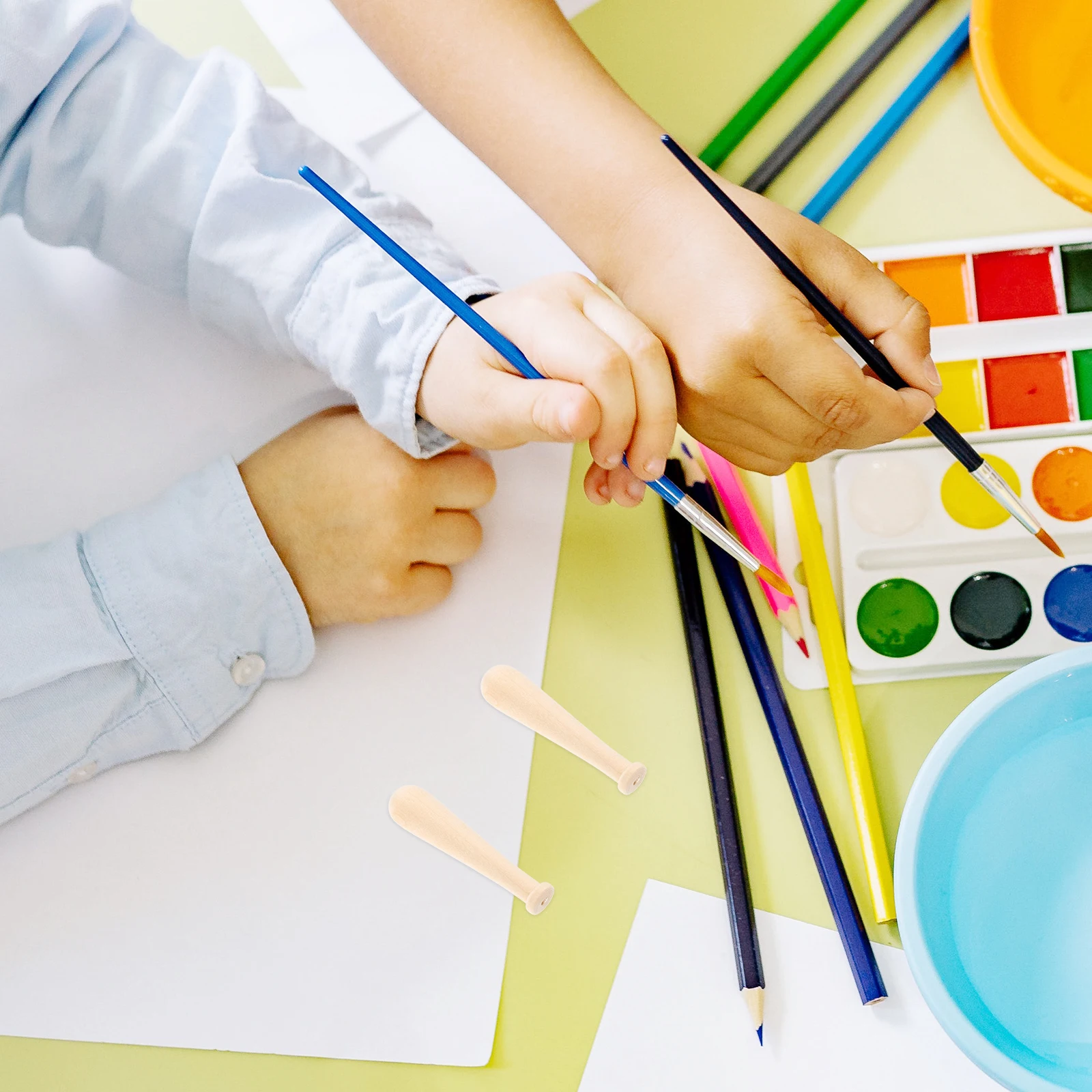 

10pcs Mini Wooden Baseball Bats Unpainted Diy Crafts Decoration Party Favors Kids Wood Coloring Painting Supplies