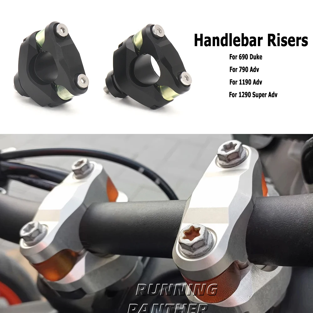 

28mm Handlebar Risers Mounting Bar Adjustable Cushioning and Shock Absorption For 690 Duke 790 Adv 1190 ADV 1290 Super Adventure