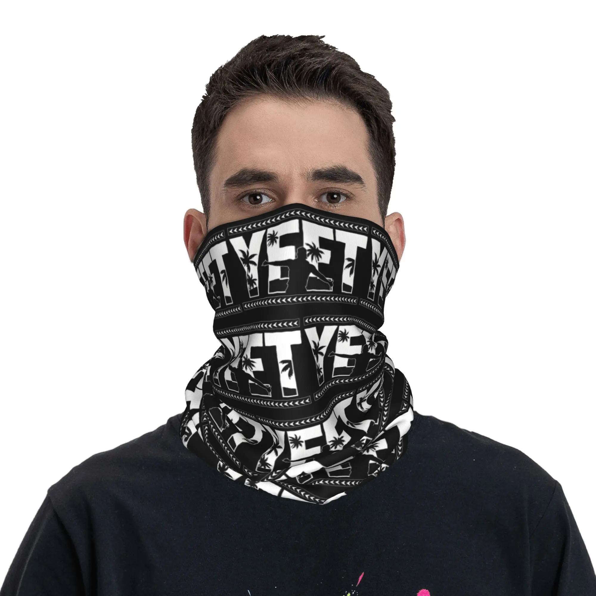 

Custom Yeet Classic Logo Bandana Neck Gaiter UV Protection Face Scarf Cover Women Men Headband Tube Balaclava