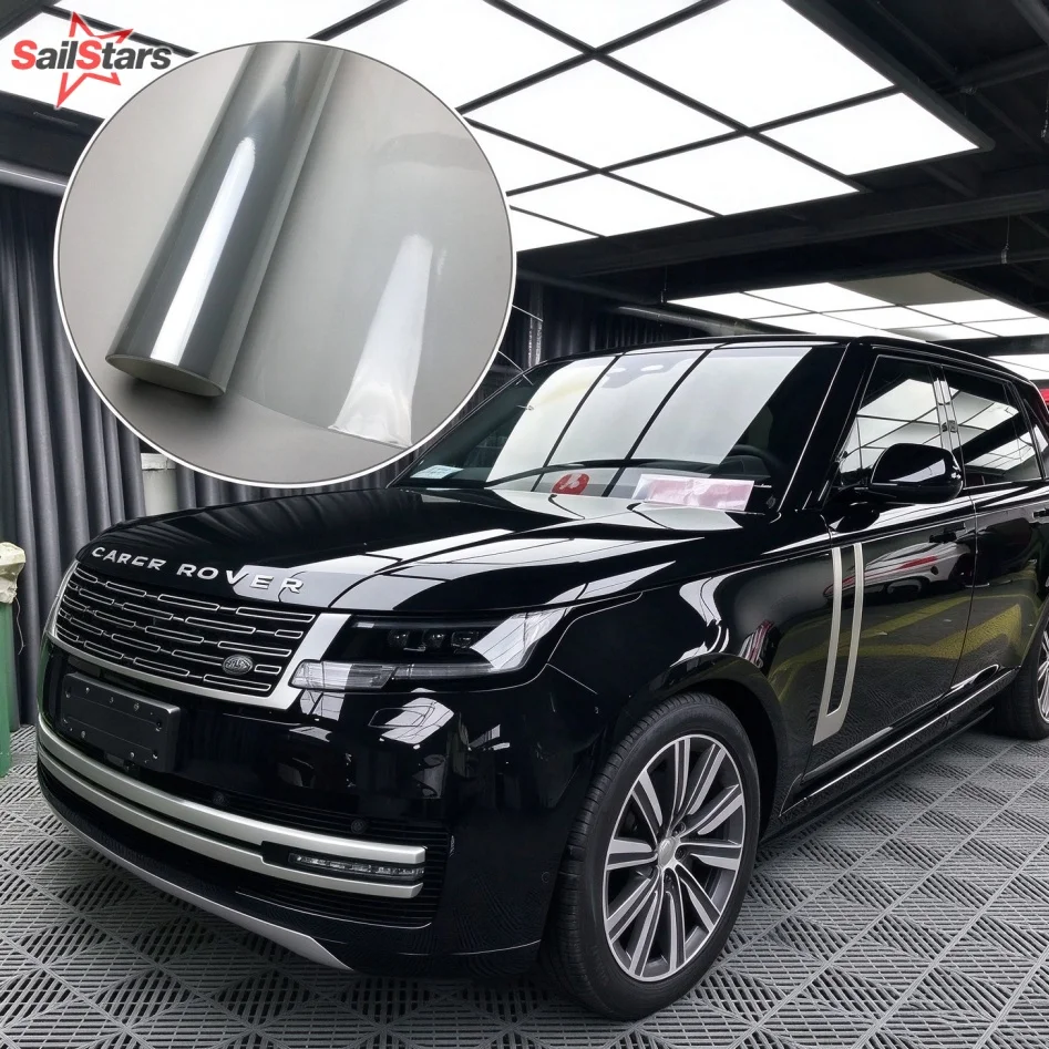 3 Layers Car Glossy PPF Clear Protection Vinyl Film Self-Adhesive Car Paint Protection Film For Car Door Vehicle Paint