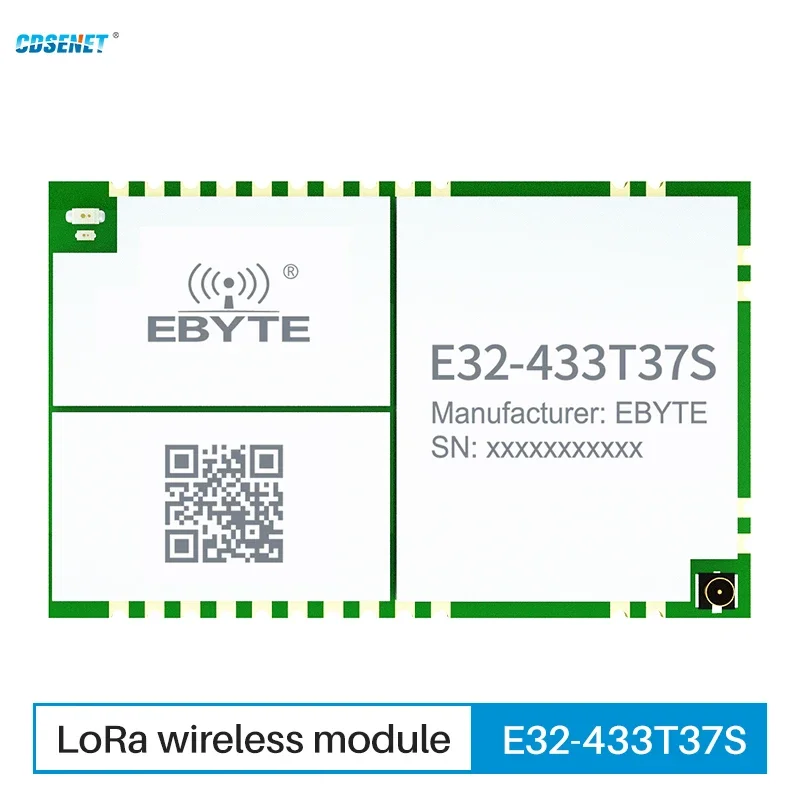 

Беспроводной радиочастотный модуль Lora 433 МГц, CDSENET E32-433T37S 37 дБм, дальнее расстояние 25 км, воздушное Пробуждение Watchdog UART SMD IPEX, отверстие для штампа