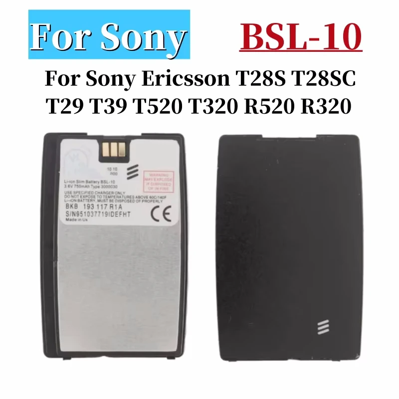 Wholesale Genuine Battery 750mah BSL-10 for Sony Ericsson T28S T28SC T29 T39 T520 T320 R520 R320 BUS-11 Replacement Battery