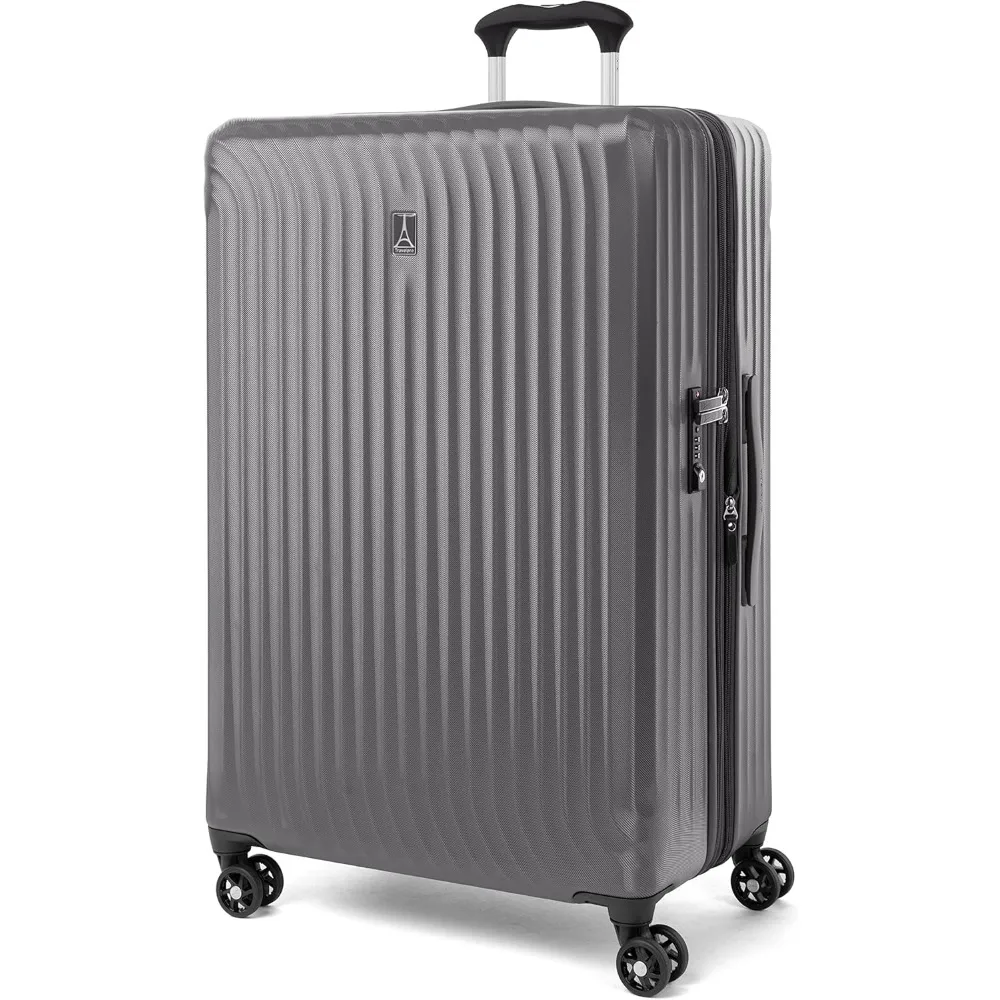 Lightweight Expandable Hardshell Polycarbonate Spinner Luggage, 8 Wheels, Large Capacity Suitcase, Shaded Color Options