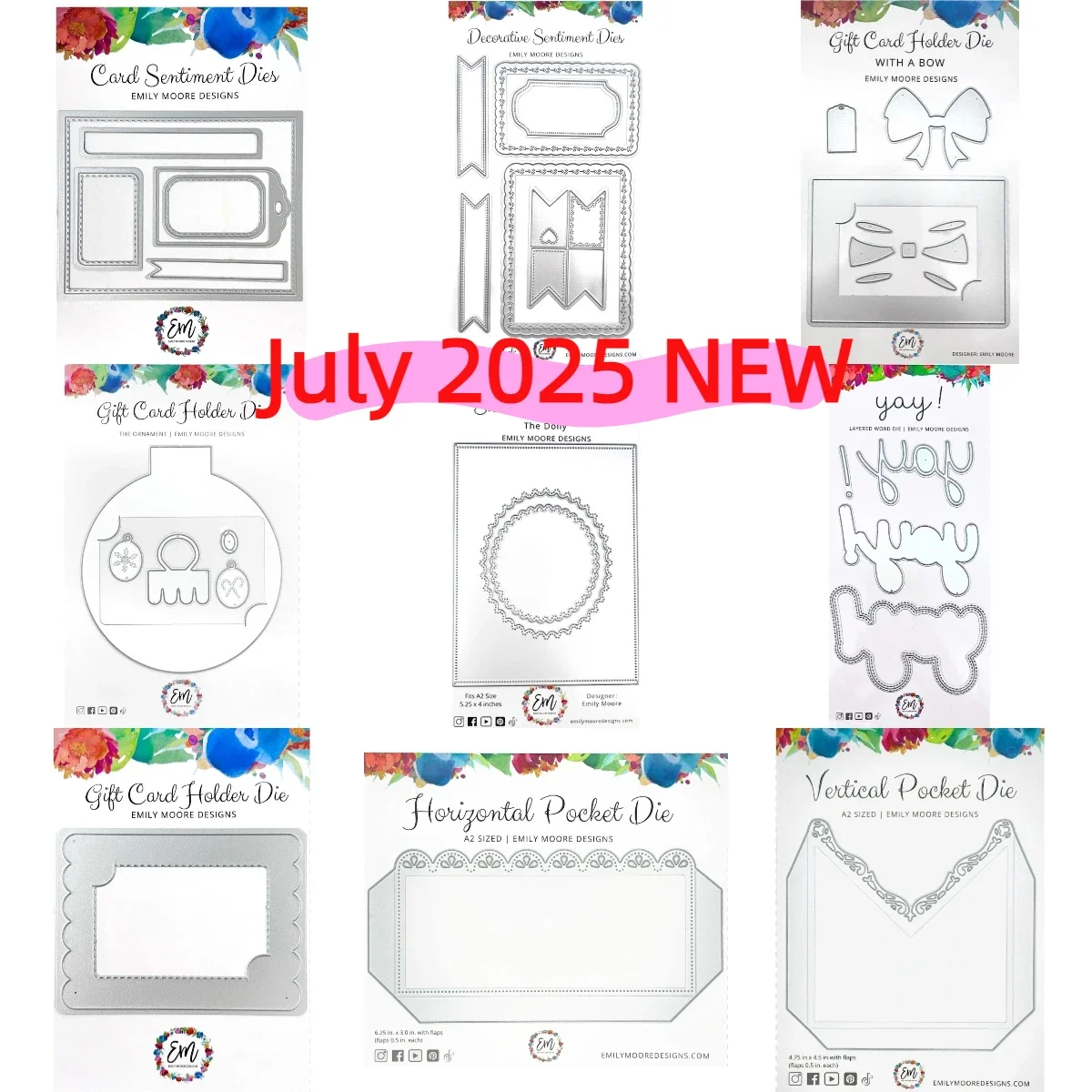 Vertical Pocket 2025 NEW Cutting Dies Scrapbook Diary Decoration Stencil Embossing Template DIY Greeting Card Handmade